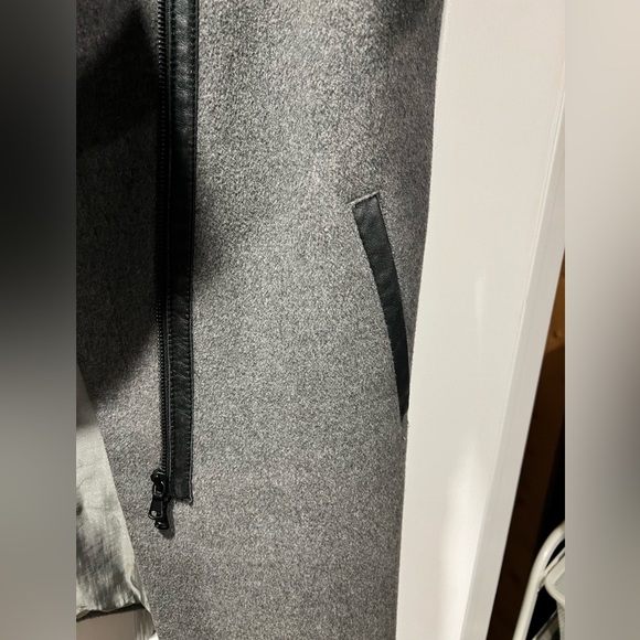 Danier Leather Wool / Leather Coat - Picture 3 of 5